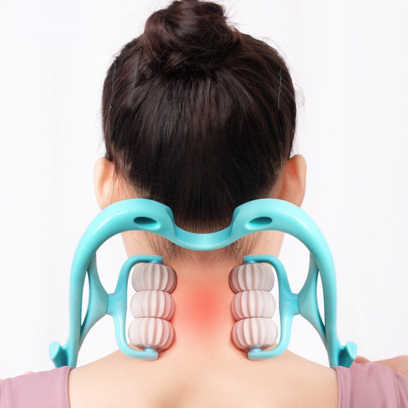 Onlinehouse® Masajeador de cuello de 6 ruedas