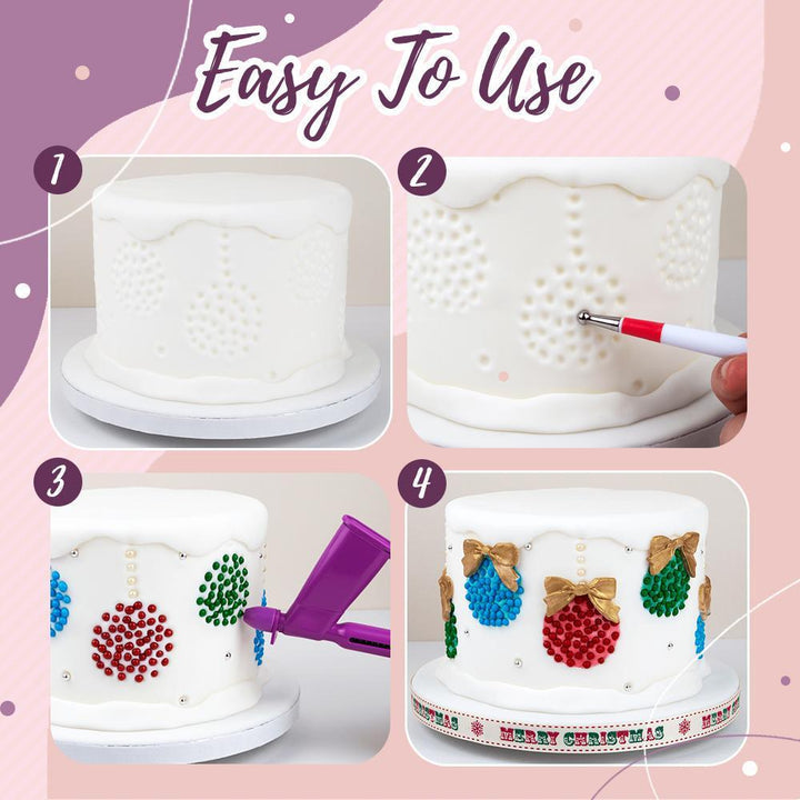 Onlinehouse® Aplicador de perlas para decorar pasteles X2 UNIDADES