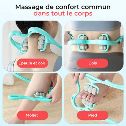 Onlinehouse® Masajeador de cuello de 6 ruedas