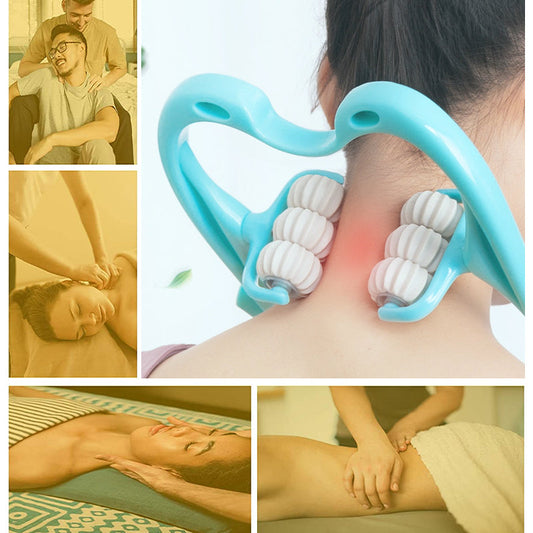 Onlinehouse® Masajeador de cuello de 6 ruedas