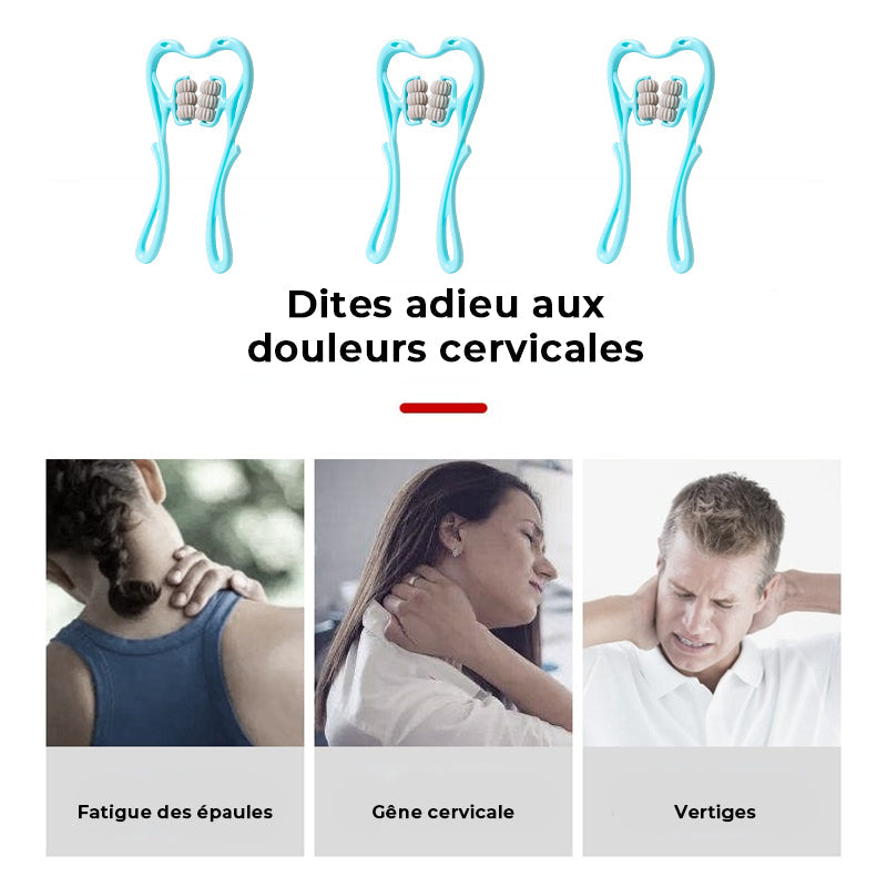 Onlinehouse® Masajeador de cuello de 6 ruedas
