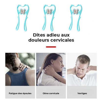 Onlinehouse® Masajeador de cuello de 6 ruedas