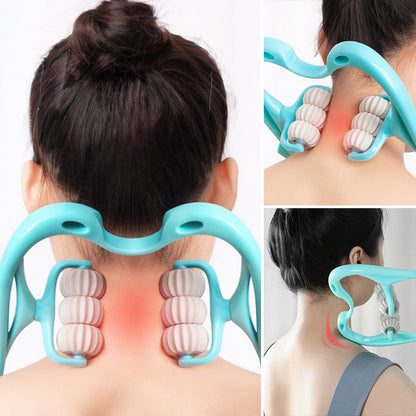 Onlinehouse® Masajeador de cuello de 6 ruedas